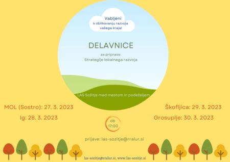 Vabilo na delavnice - LAS Sozitje